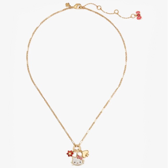 ♠️Kate Spade New York X Sanrio Hello Kitty Charm Pendent Necklace NEW NWT - Picture 2 of 3